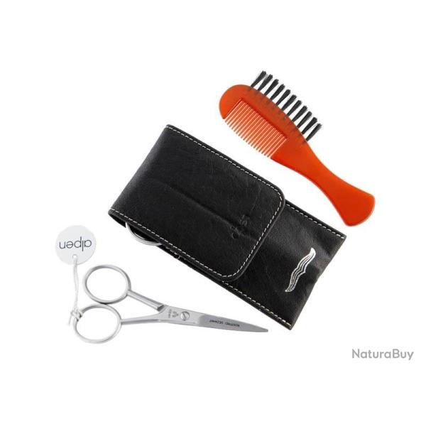 Pochette moustache et barbe Alpen (2 pieces) noir
