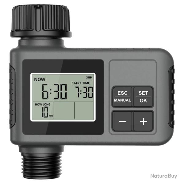 Programmateur Arrosage Automatique LCD Minuterie Eau Jardin IPX7 3 Modes Etanche