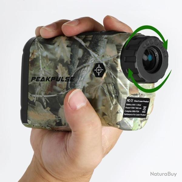 T�l�m�tre Laser PEAKPULSE 1200m Camouflage 6x *Ench�re* Mesure Distance Hauteur Angle