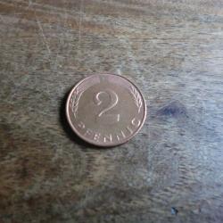 monnaie deutschland 2 pfennig  1990