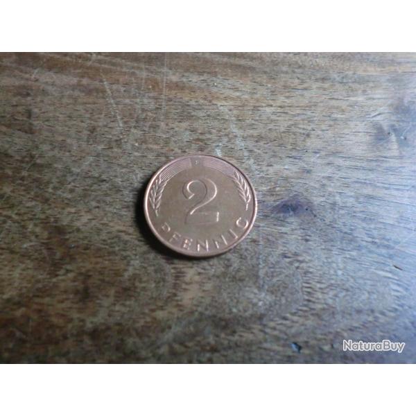 monnaie deutschland 2 pfennig  1990