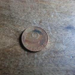 monnaie deutschland 2 pfennig  1977