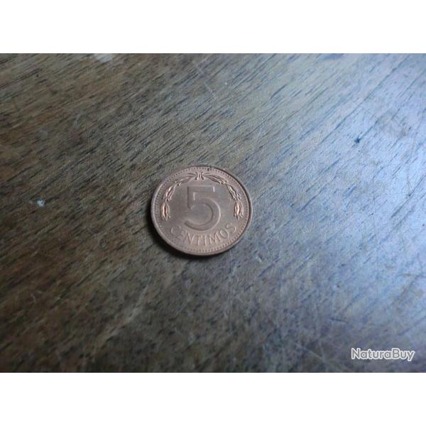 monnaie r�publique du venezuela  5 centimos 1976