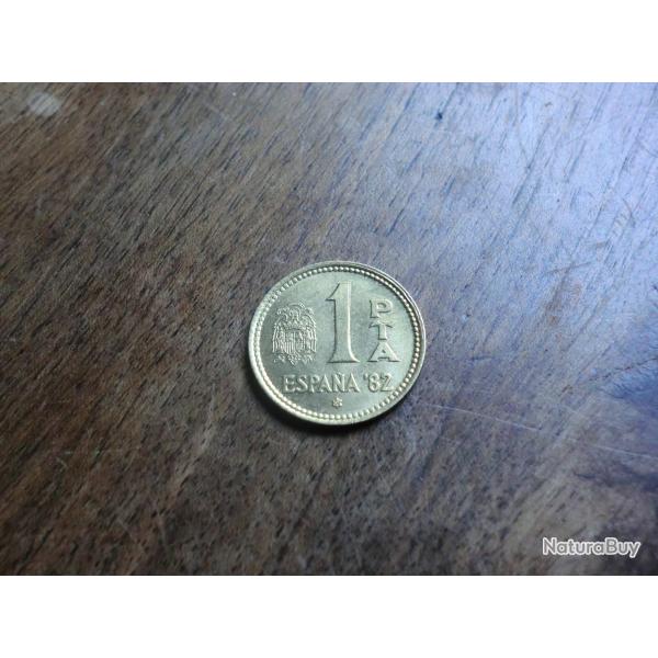 monnaie 1 peseta  espana 82  /  1980