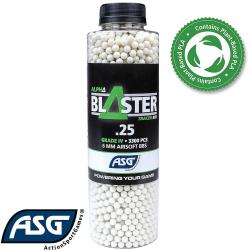 Billes tra&ccedil;antes biod&eacute;gradables 0.25g ASG Alpha Blaster - Effet lumineux vert 6mm