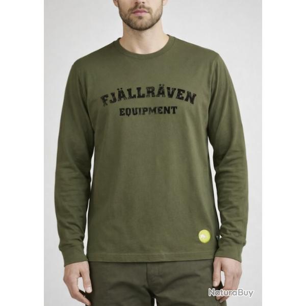 FJALLRAVEN T-SHIRT EQUIPMENT MANCHES LONGUES KAKI