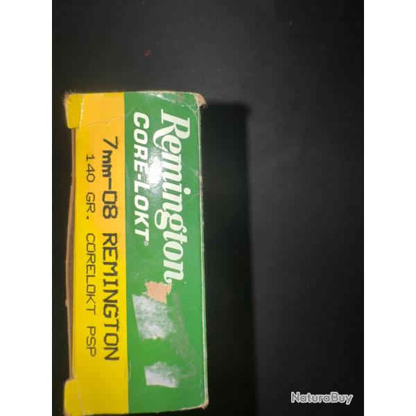 Munitions remington 7,08 140 gr