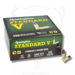 550 balles STANDARD V HP Cal.22LR 38Grs REMINGTON