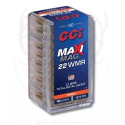 Boite de 50 balles CCI MAXI MAG Cal.22WMR TMJ 40Grs