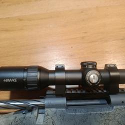 Lunette Hawke Endurance 30 WA 1-4x24 IR, !r&eacute;ticule Tactical Dot!