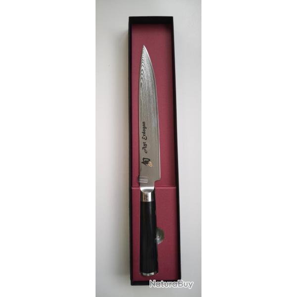 Kai DM-0704 Shun Classic lame de 23 cm Damas �dition limit�e avec signature du chef Ayt Erdogan