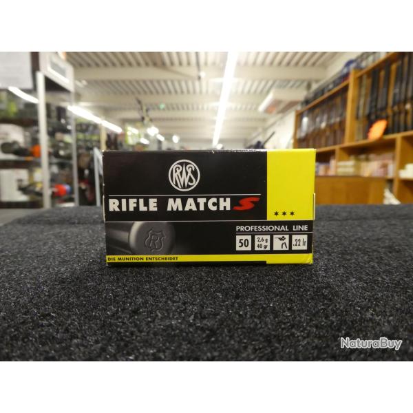 RWS Rifle Match S 40 Grains 22LR (x500)