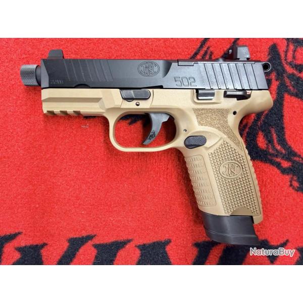 FNH USA 502 T Black/FDE filet� 22 lr