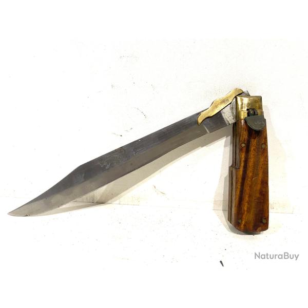 Ancien gros Couteau pliant L�opard chasse survie