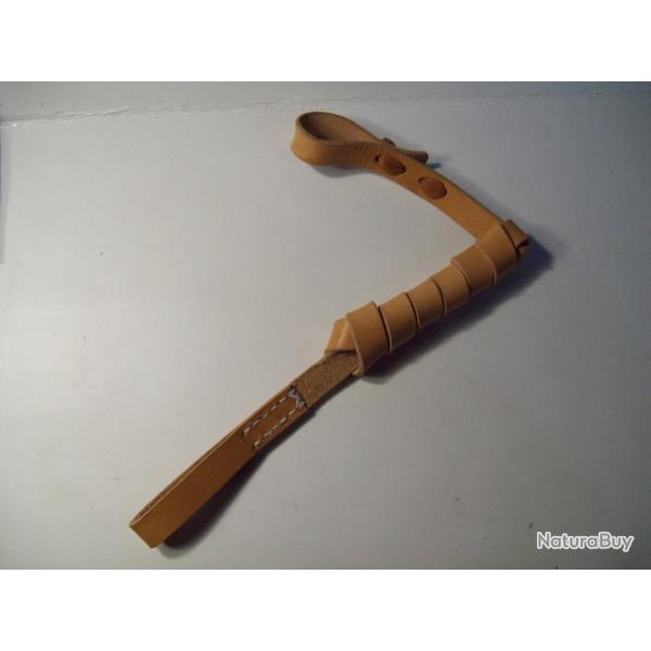 militaria ww1 dragonne cuir fauve de revolver 1873/1892 poilu 14/18