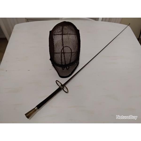 Duo d'un fleur�t l. Carr� et d'un masque d'escrime