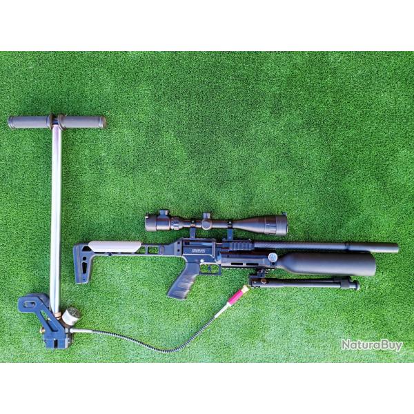 PACK-5 Carabine PCP SNOWPEAK AP900B Cal. 4,5 mm 19,9 J. Bouteille aluminium + Valve Puissance