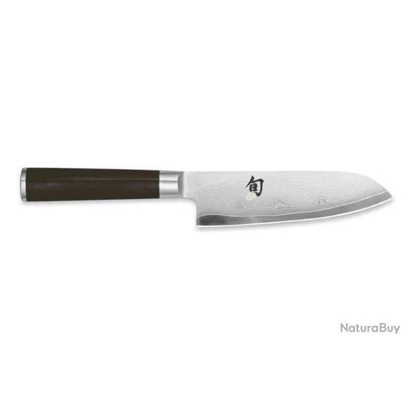 Kai Shun Classic DM-0727 - Couteau Santoku Japonais Damas 14 cm | Tranchant Pro VG-10 - Kai Professi