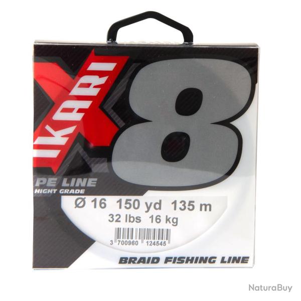 TRESSE IKARI X8 GRISE 135M - 14/100 - POWERLINE