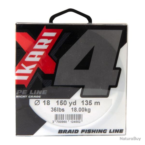 TRESSE IKARI X4 GRISE 135M - 25/100 - POWERLINE