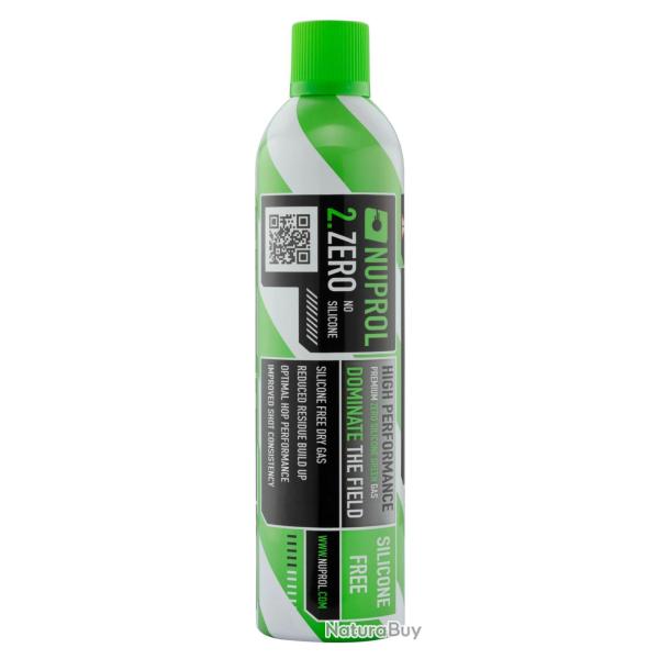 Gaz Airsoft Nuprol 2.ZERO Silicone Free Green Gas - La bouteille de 650 ml