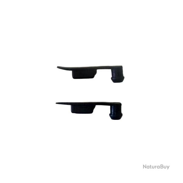 2 bouchons cache-r�glages en PVC noir collier anti-aboiem