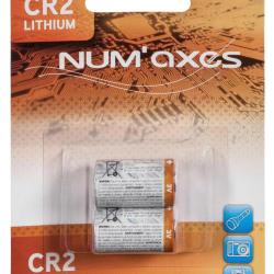NUM'AXES - Blister 2 piles CR2 lithium 3V (Equival. CR17355-DLCR2)