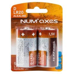 NUMAXES - Blister 2 piles D LR20 alcaline 1,5V
