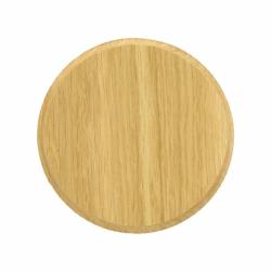 Plaque troph&eacute;e ronde sanglier ch&ecirc;ne clair - &Oslash; 14 cm