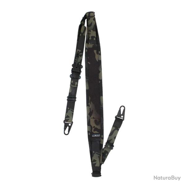 Sangle tactique Crossbones MK1 - 1 ou 2 Points - Corso Tactical - Multicam noir
