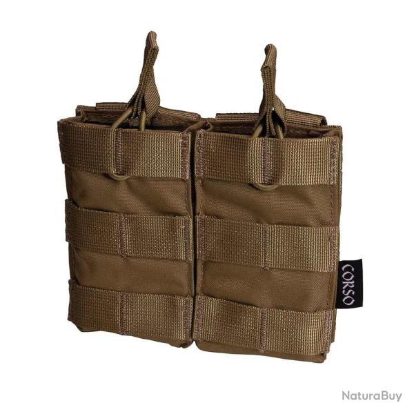 Poche porte-chargeurs double M4 Dagger MOLLE - Corso Tactical - Coyote