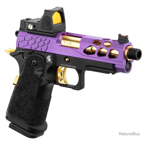Pistolet Airsoft GBB Stryk Hi-Capa 4.3 + RMR violet/or Lancer Tactical