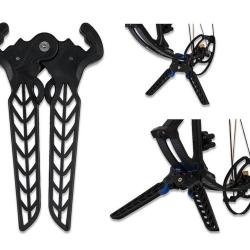 Support d'Arc Compound Dual-Pod avec Protection des Branches - Noir/Noir