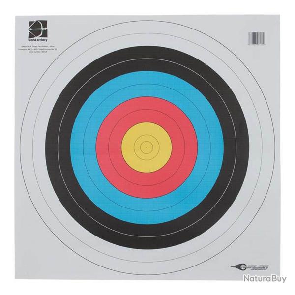 Blason de Cible World Archery 60�cm - Pr�cision Standard Centre 10 - 60 cm - Lot de 100 cibles