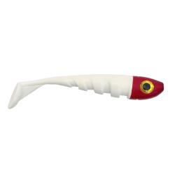 LEURRE SOUPLE SLIM MINNOW 11CM - BLANC TETE ROUGE - DELALANDE