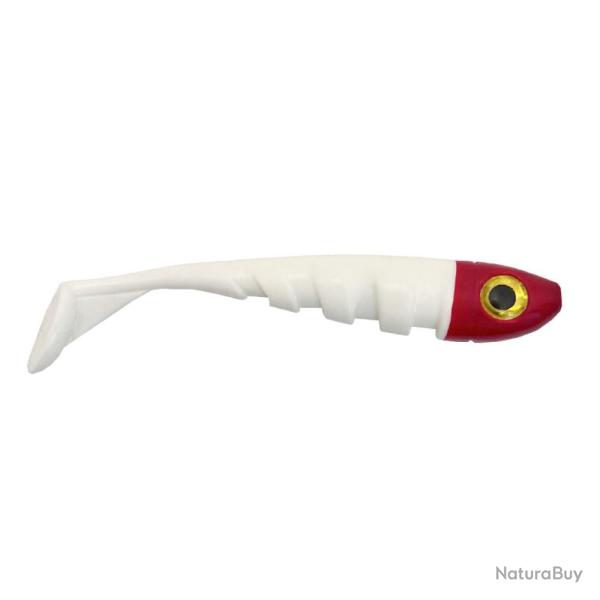 LEURRE SOUPLE SLIM MINNOW 11CM - BLANC TETE ROUGE - DELALANDE