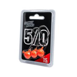 TETE PLOMBEE MONKEY HOOK ORANGE 5/0 x 3 - 7GR - MONKEY LURES