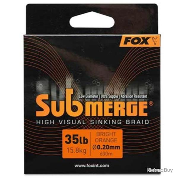 TRESSE SUBMERGE ORANGE 300M - 35 LBS - FOX