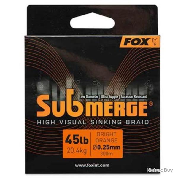 TRESSE SUBMERGE ORANGE 300M - 45 LBS - FOX
