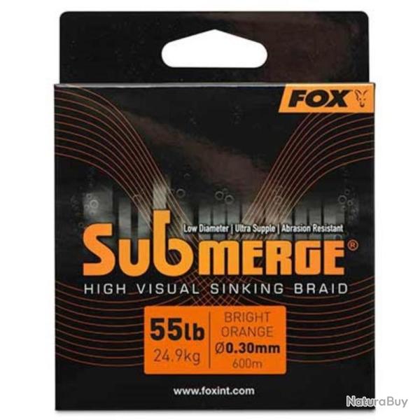 TRESSE SUBMERGE ORANGE 300M - 55 LBS - FOX
