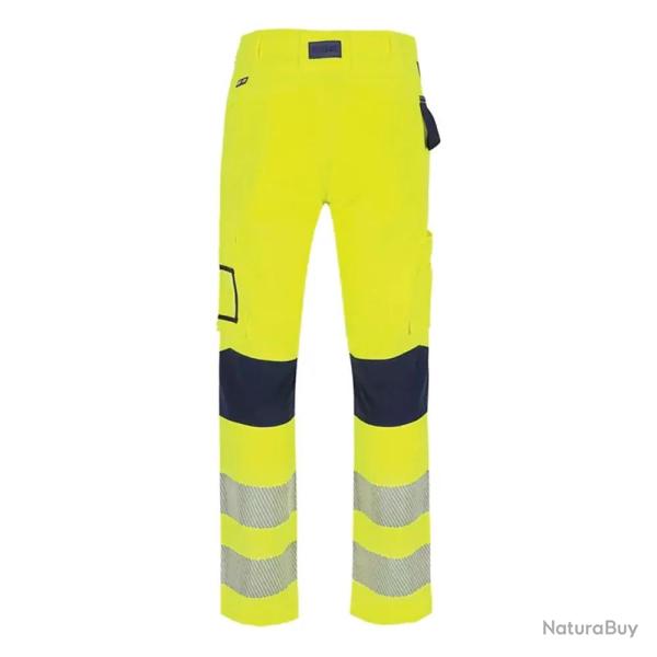 Pantalon de travail homme Hector Herock� jaune multi-poches 42
