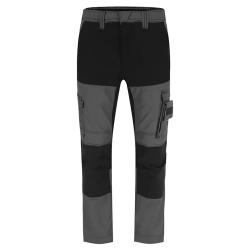 Pantalon de travail homme Hector Herock&reg; - Poches multiples - Extensible 4 directions - Noir/Charbon