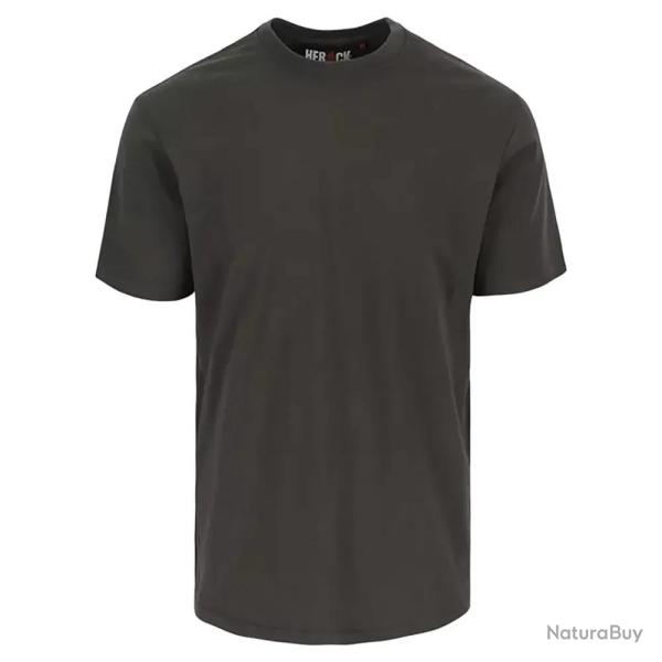 T shirt manches courtes Herock� Homme Col rond Gris 60 coton 40 polyester