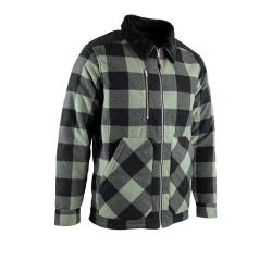 Chemise polaire matelass&eacute;e homme verte LMA&reg; Manches longues 390 g m&sup2;