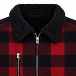 Chemise polaire matelass&eacute;e homme rouge LMA&reg; Manches longues 390 g m&sup2;