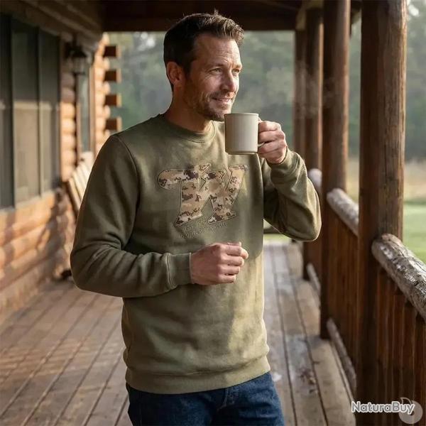 Sweat Shirt Homme Redstone Crew Neck Kaki Winchester�