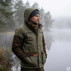 Parka Homme Winchester&reg; Track Racoon Vert Manches Longues Capuche