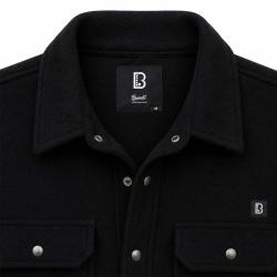 Chemise polaire homme Jeff Brandit&reg; noire Manches longues