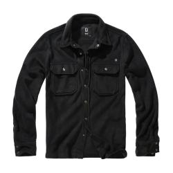 Chemise polaire homme Jeff Brandit&reg; noire Manches longues