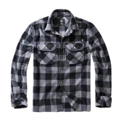 Chemise polaire homme manches longues Jeff Brandit&reg; Gris et noir